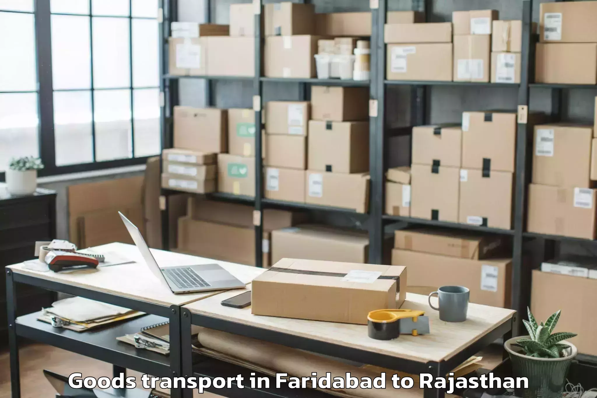 Book Faridabad to Chhoti Sadri Goods Transport Online